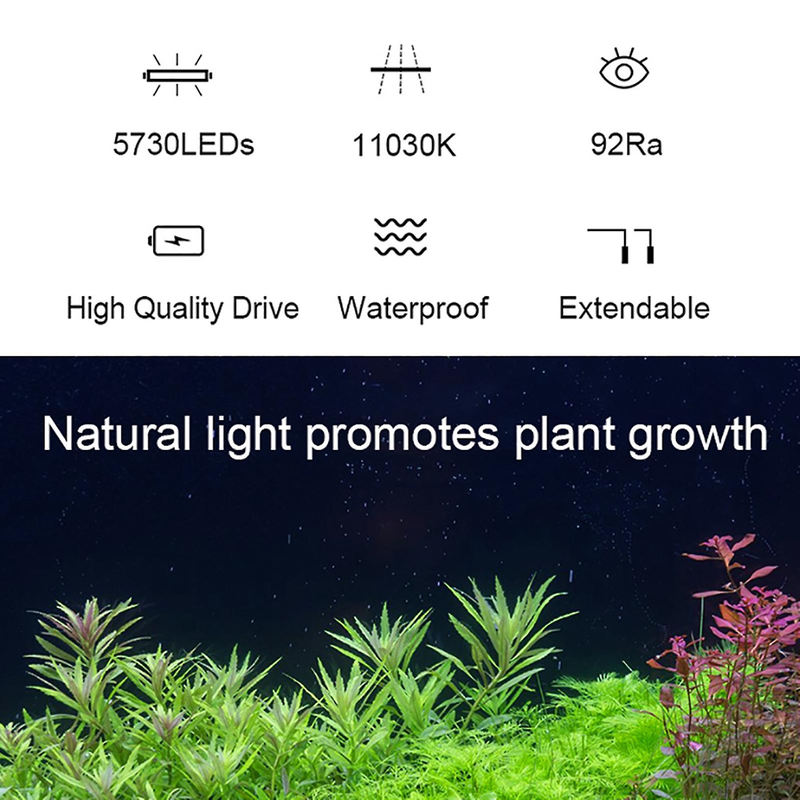 15W Waterproof LED Aquarium Lighting Extendable Aquatic Plant Light for ...