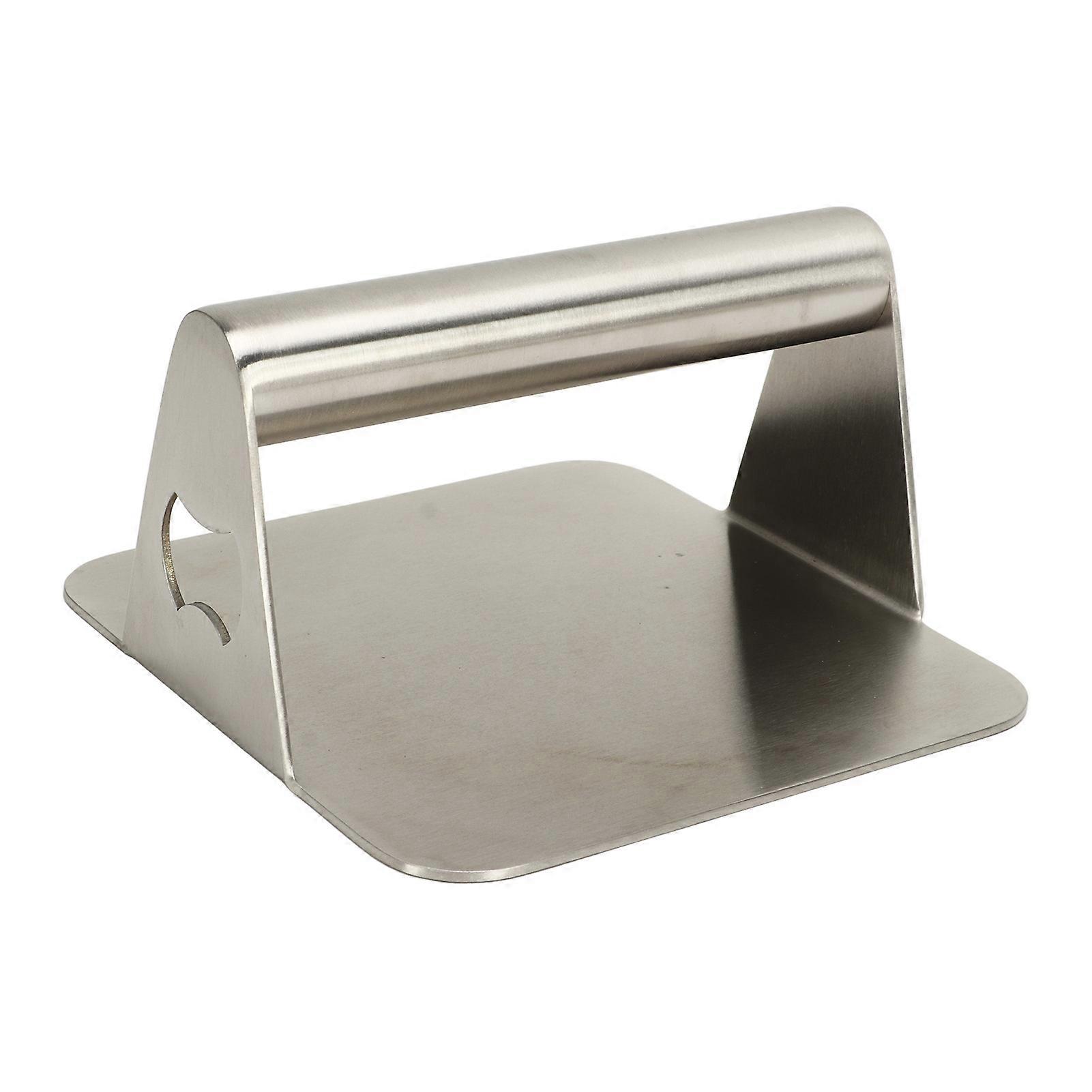 Burger Press Rectangular 304 Stainless Steel Burger Smasher Non Stick Sleek Flat Bottom Hamburger Press