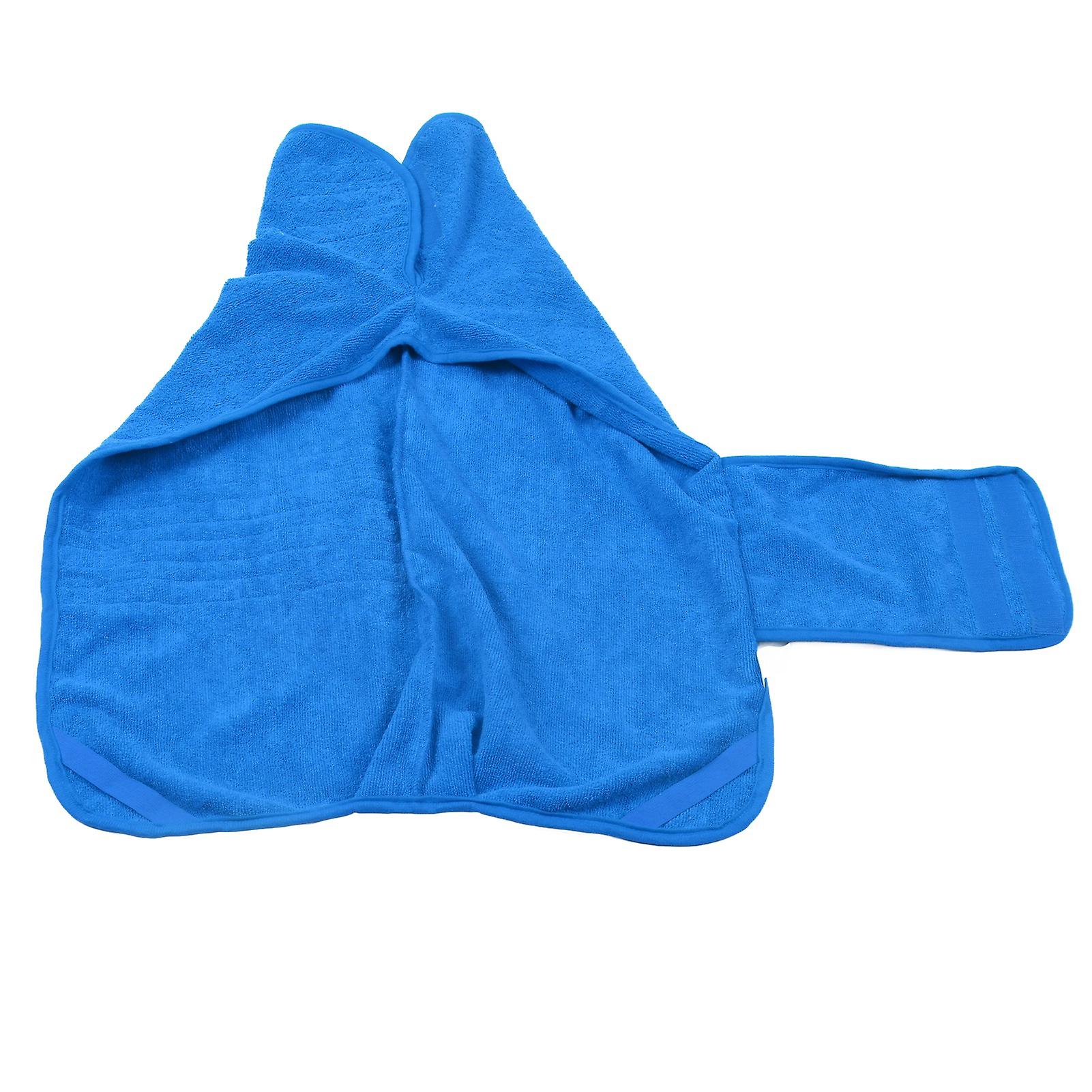Pet Bathrobe Towel Soft Strong Absorbent Fast Drying Cat Dog Drying Coat for Teddy Golden Retriever Blue L