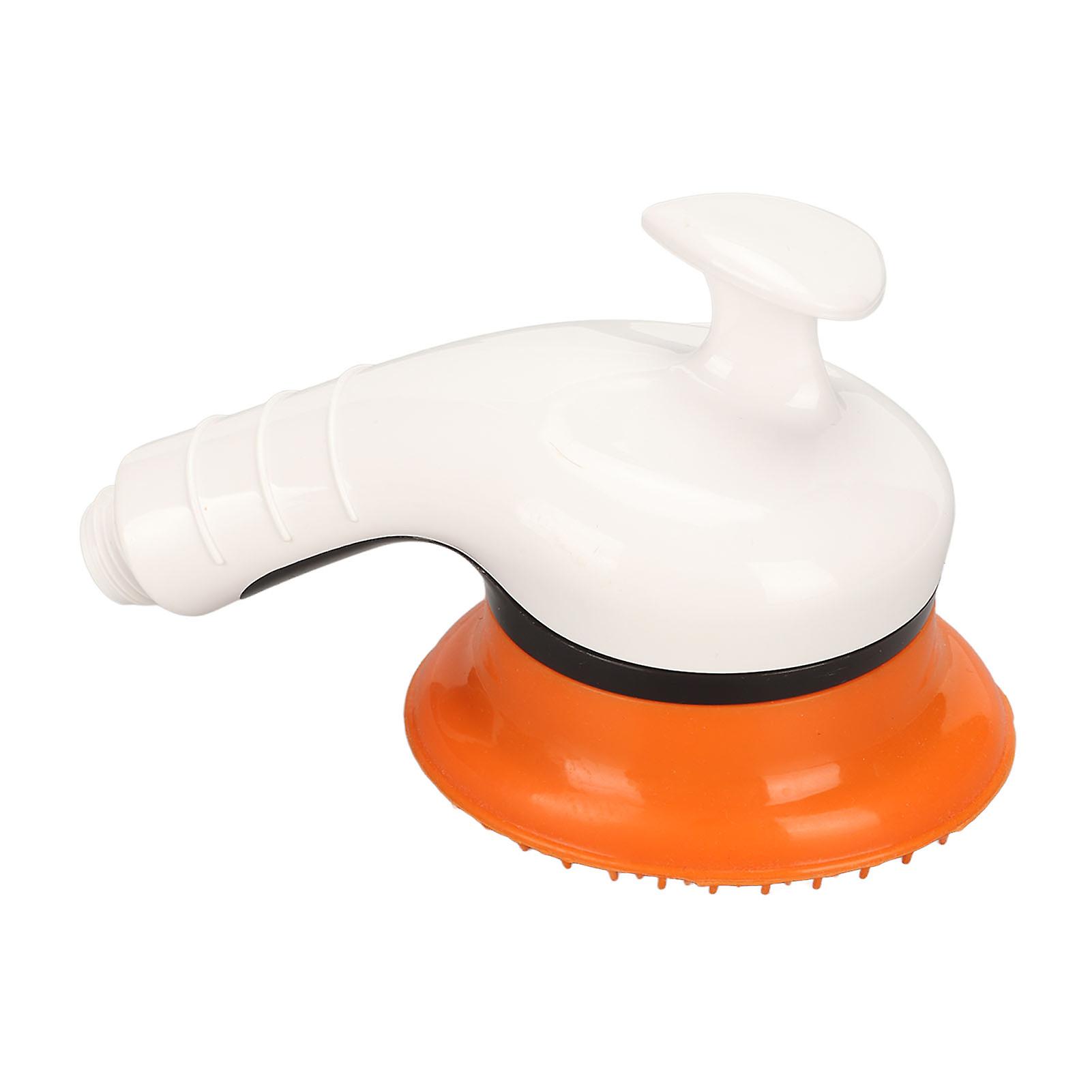 Escova de Chuveiro para Animais de Estimação com Interruptor, Dentes Macios, 13.5x8x2.1cm Laranja