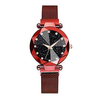 Yuhao Starry Night Watch Ladies - Luxury Anologue Quartz Movement for Women Red