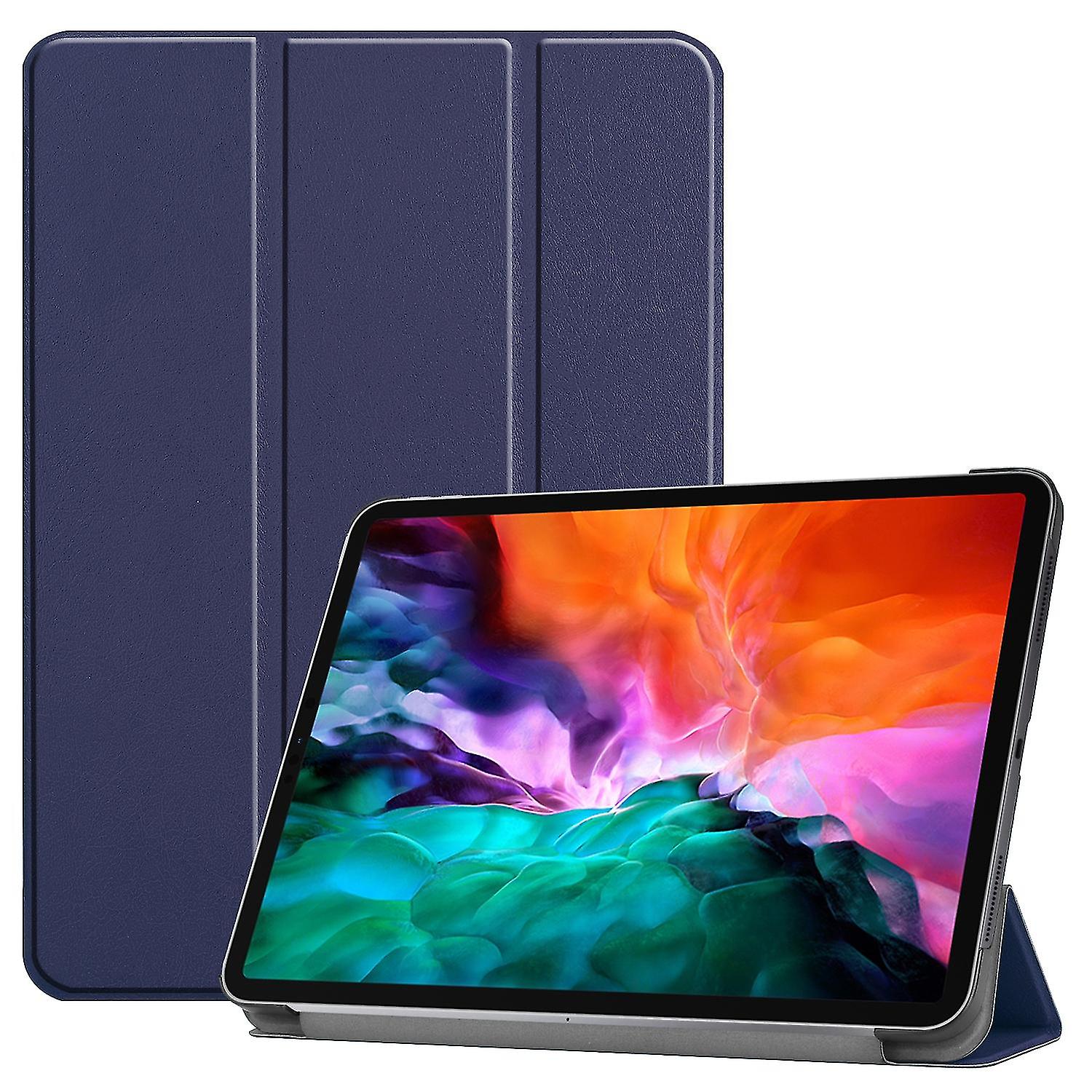 Custer Texture Pu Case For Ipad Pro 12.9 2022 / 2021 Dark Blue