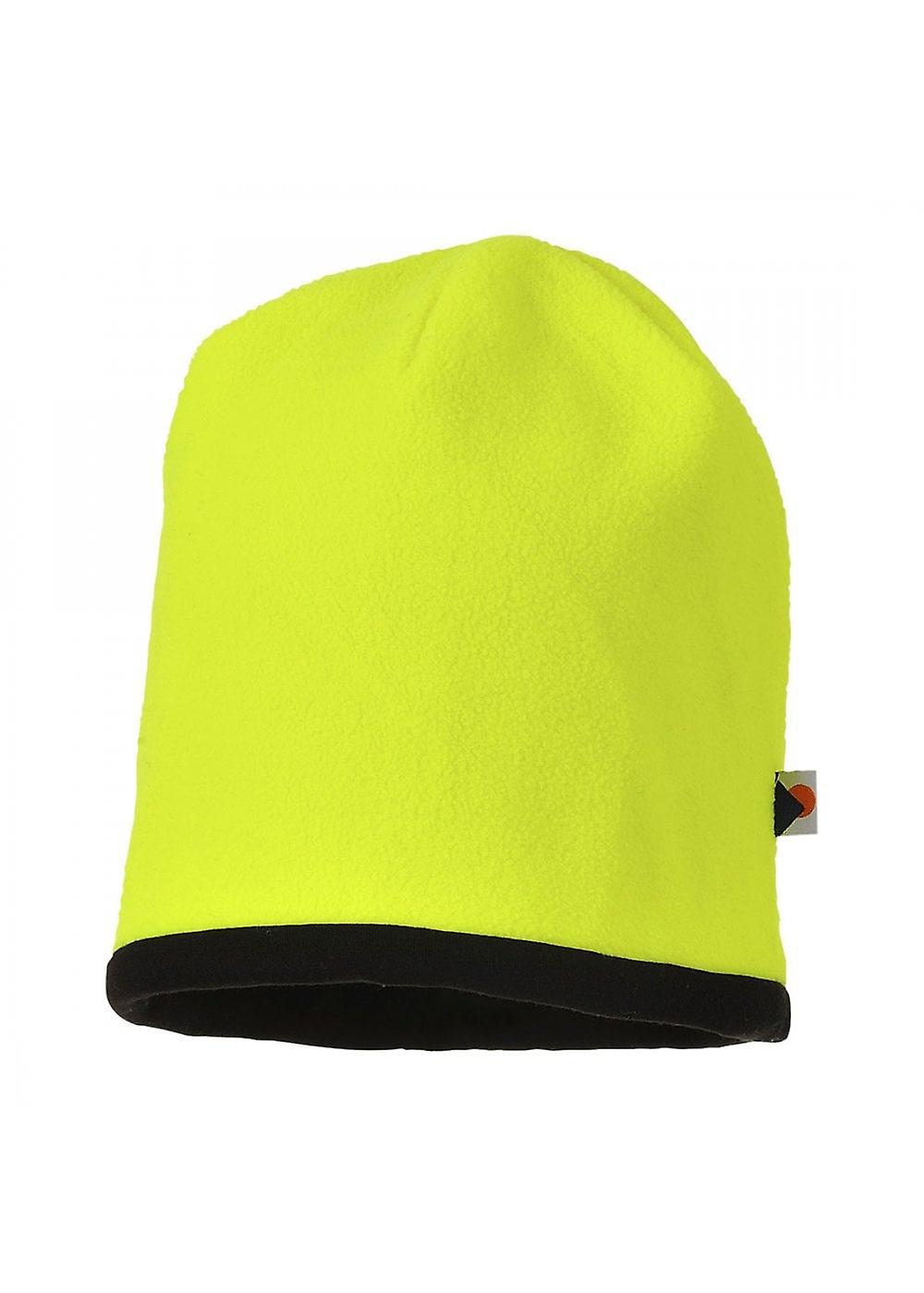 Men's Portwest Reversible Hi-Vis Beanie Hat HA14