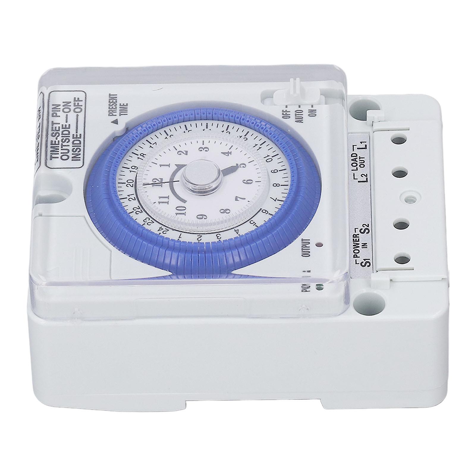 Mechanical Time Control Switch Clock Type Flame Retardant PC Housing Timer Switch for Kitchen 100‑240VAC 