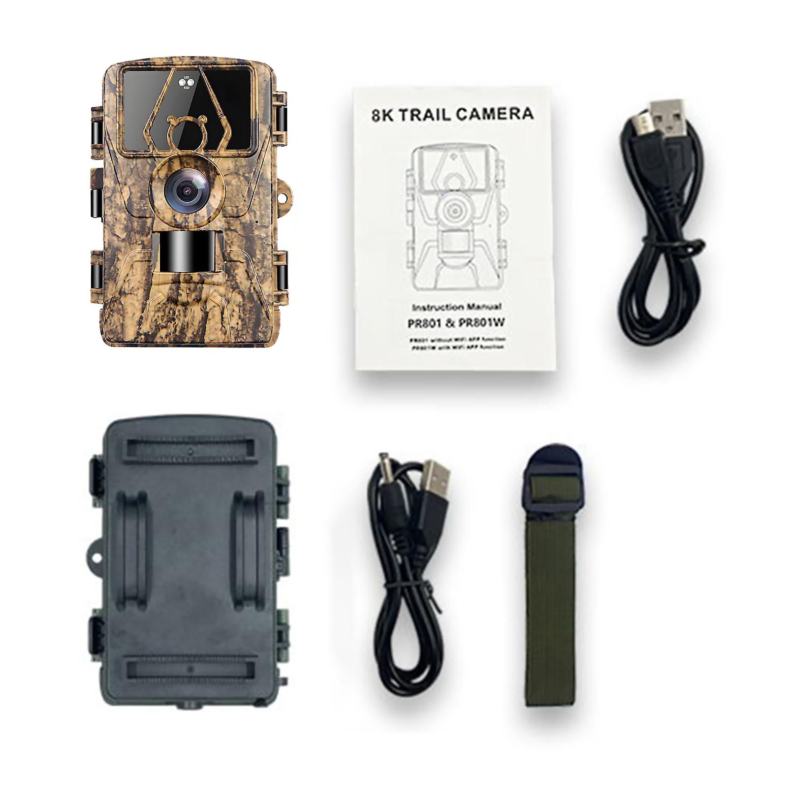 Caméra de chasse WIFI 8K 60MP Caméra de surveillance infrarouge pour la faune
