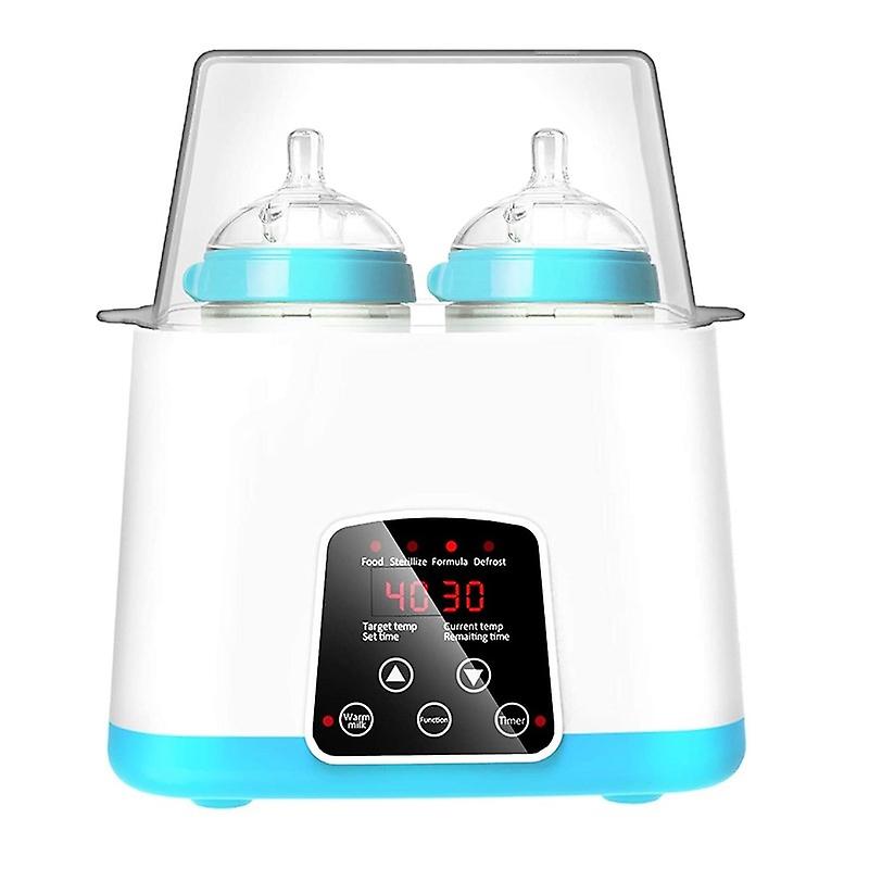 Baby Bottle Warmer 4-in-1 Multi-functional Milk Heater Steam Sterilizer - Blue / UK Plug