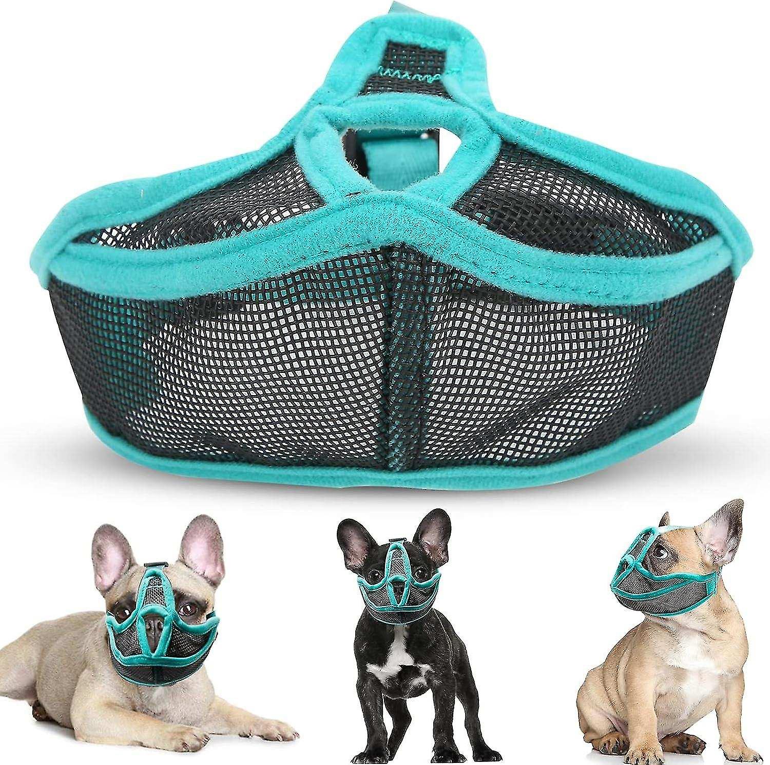 (M27-36cm)Dog Muzzle, Short Muzzle Dog Muzzle Adjustable Mesh Breathable Anti Bite Bulldog for Anti