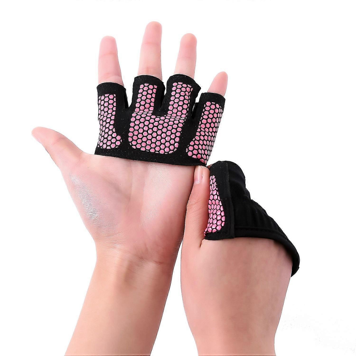 Sports Half Finger Gloves Sport Fingerless Gloves Sport Yoga Gloves Four Fingers Gloves Anti Slip Gl