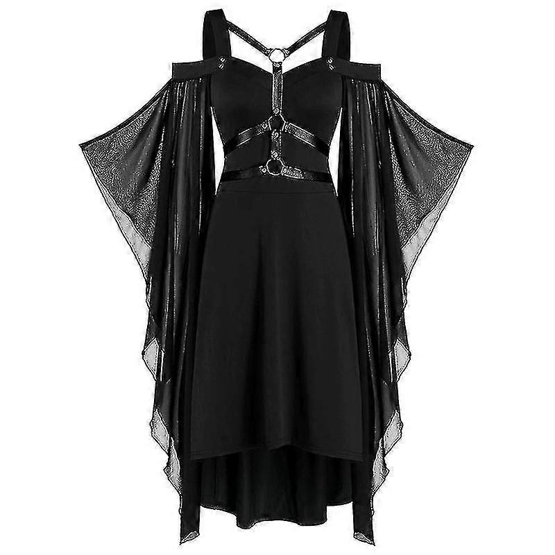 Femme Gothique Mesh Flared Sleeve Robe