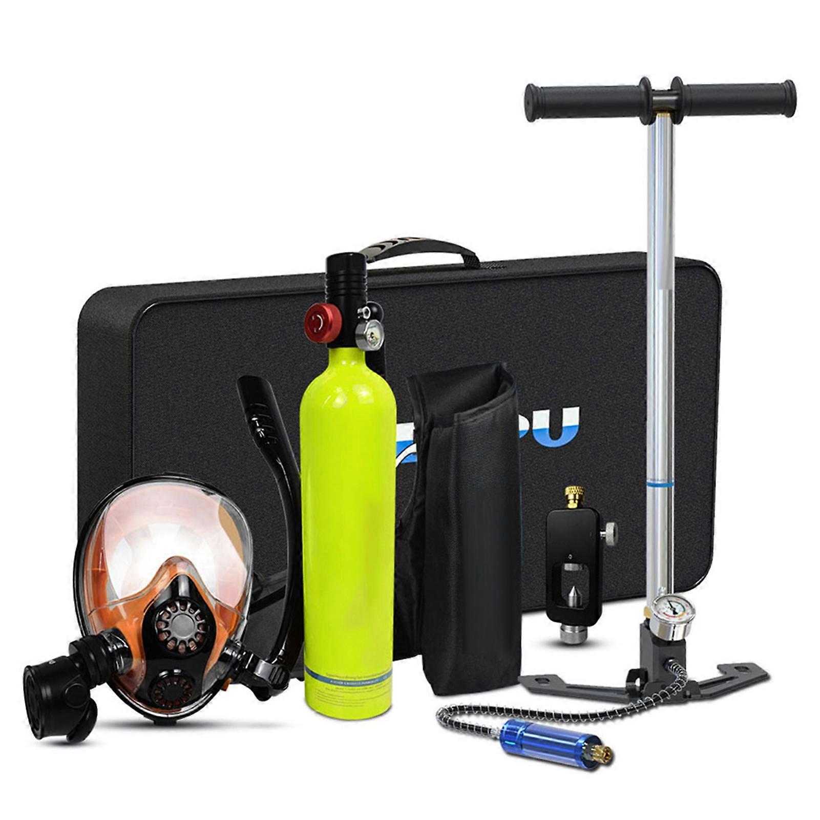 1L Diving Oxygen Cylinder Equipment Set Pro Snorkeling Swimming Training Kits