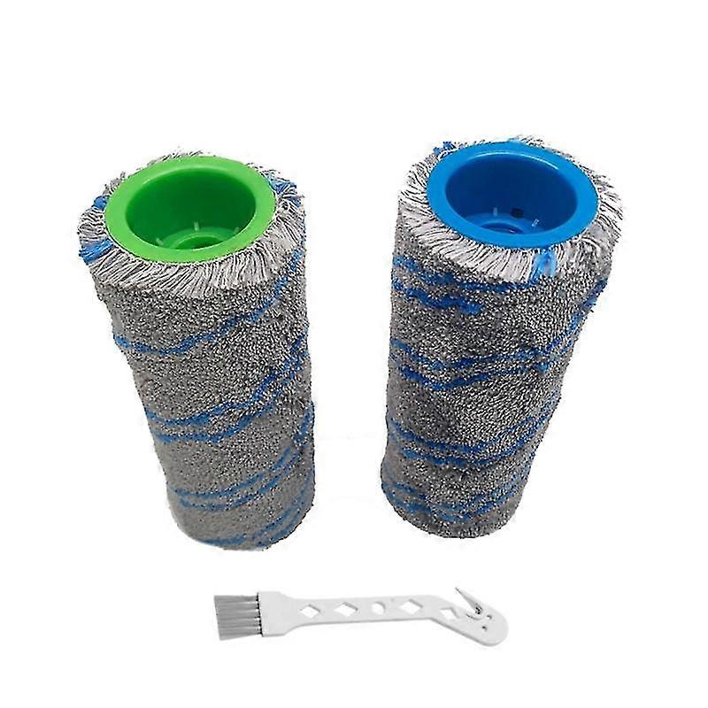 2 Piece Microfiber Roller Brush Set Replacement for BR30/1 FC3 FC3D FC5 FC7 Hard Floor Cleaner