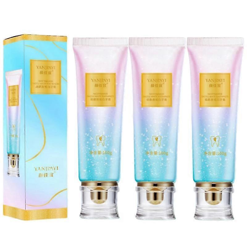 3pcs Nicotinamide Teeth Whitening Toothpaste Foam Baking Tooth Paste Stain Remove