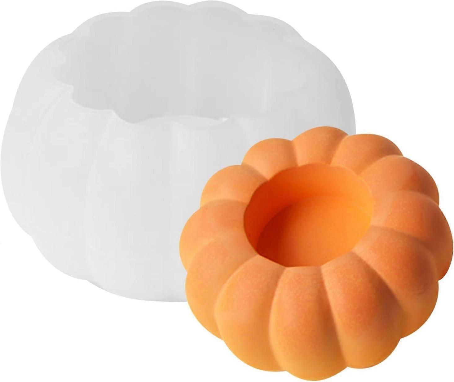 תבניות סיליקון דלעת, עובש דלעת Haloween 3D, תבנית שרף מלאכה DIY דלעת, תבנית שרף גבס נרות, תבניות שעוות נרות DIY בעבודת יד, קנדל מבושם