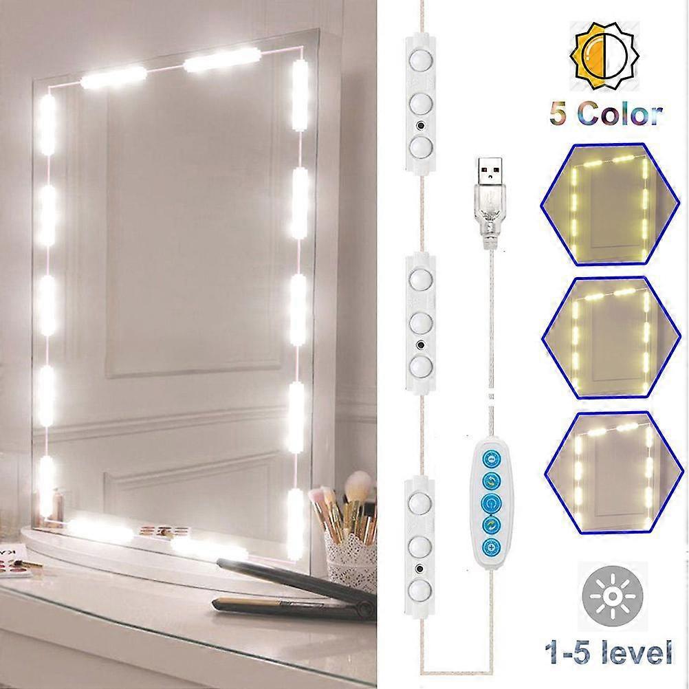 LED Mirror Light Dimmable Mirror Lighting with 45 Leds DIY Make Up Light for Dressing Table USB Makeup Mirror LightNEW5