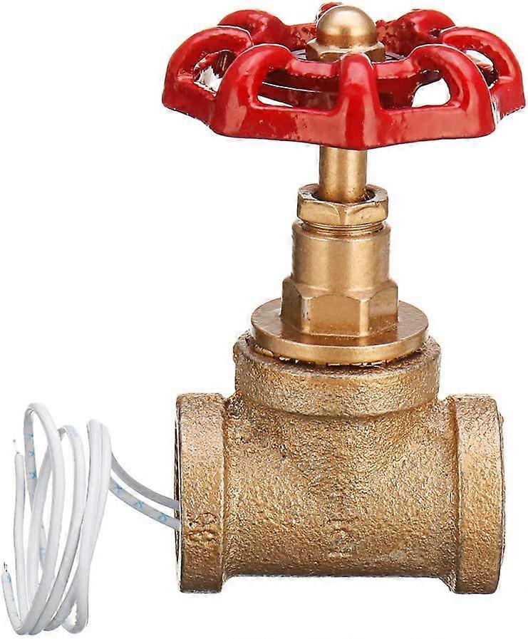Vintage Steampunk 1/2 Inch Red Handle Stop Valve Light Switch With Wire For Water Pipe Lamp