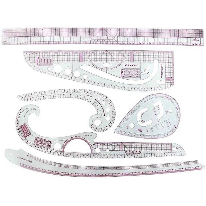 Set 6 instrumente croitorie, Roz/Transparent