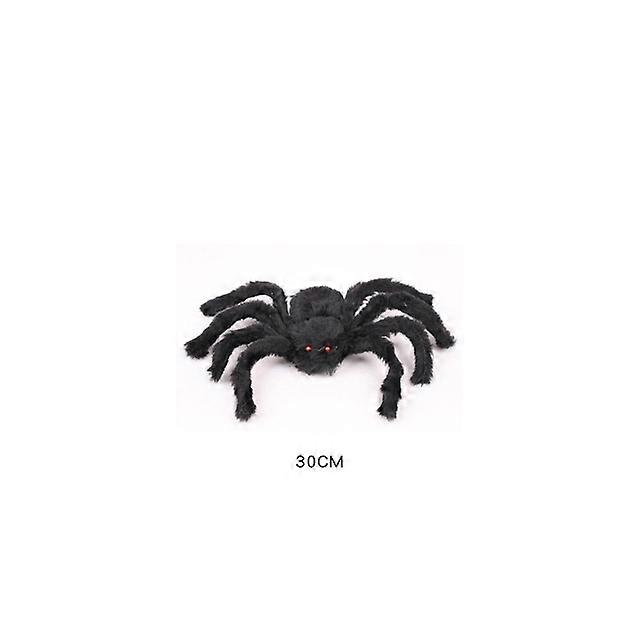 30/50/75cm Big Black Plush Spider Halloween Party Decoration Haunted Home Bar Horror Props Spider Web Kids Toy