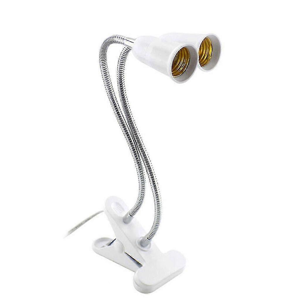 50w E27 Flexible Desk Lamp Holder Clip-on Table Reading Light Without Bulb