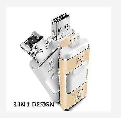 3 In 1 Usb Flash Drive Expansion Memory Stick Otg Pendrive For Iphone Ipad Android Pc