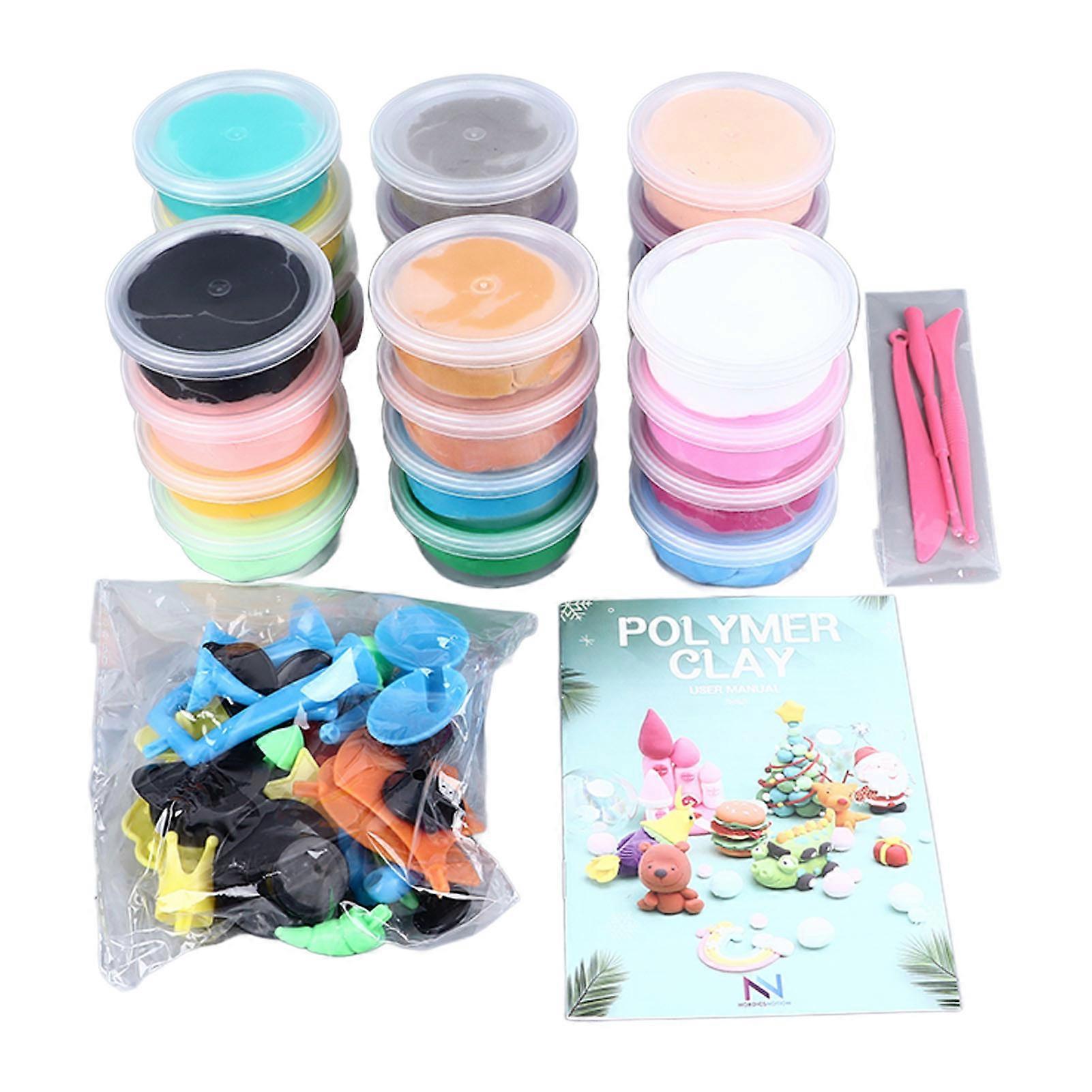 24 Colors Soft Clay Set Innovative Fun DIY Soft Light Easy To Mouldable Modelling Clay Set for Children Present