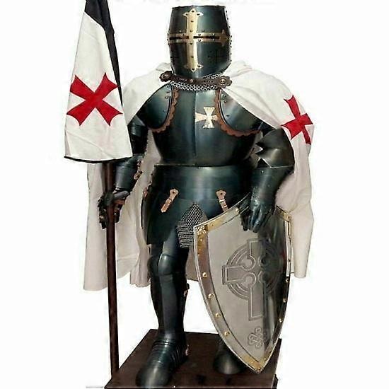 Chevalier médiéval armure complète avec épée bouclier 15ème siècle armure
