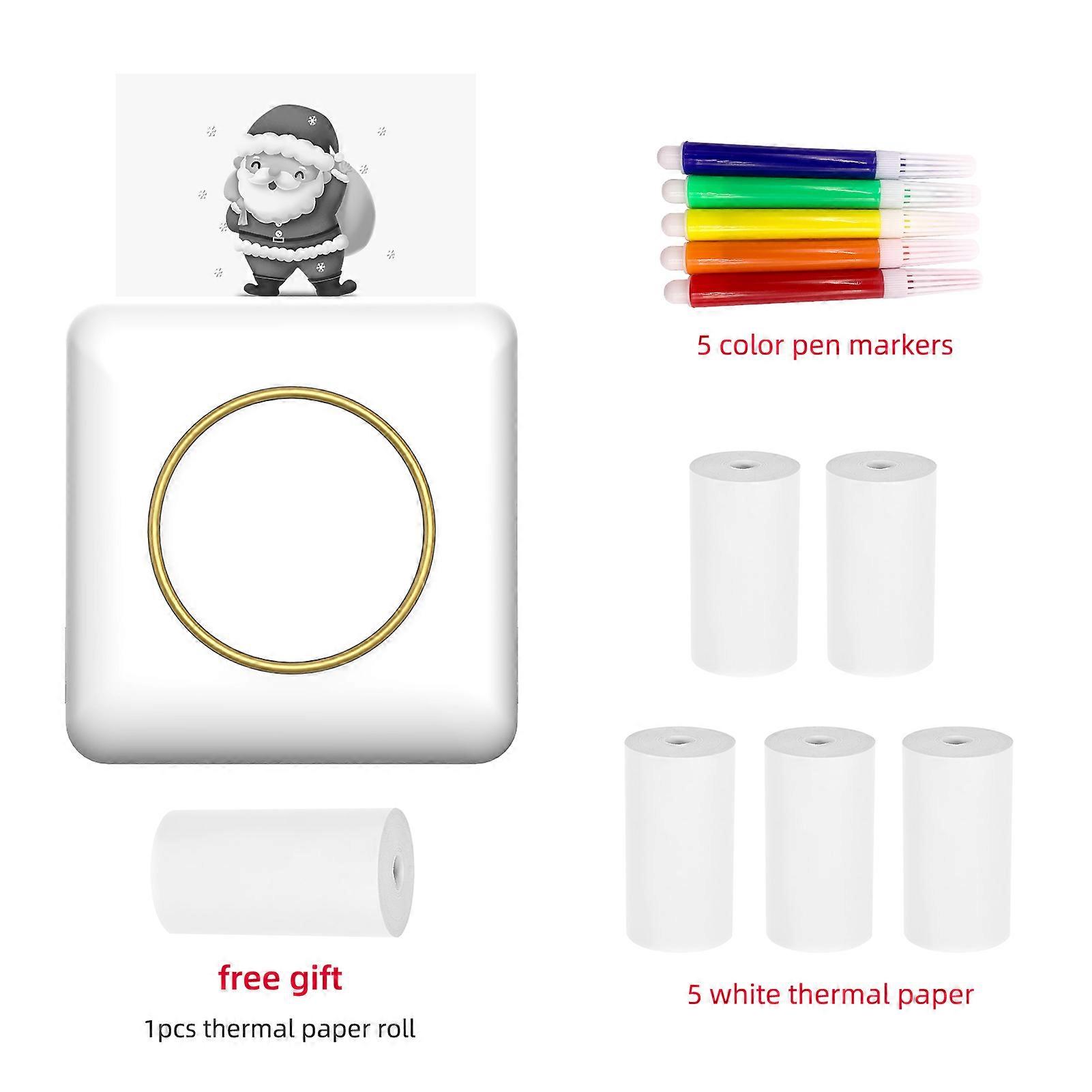 Mini Pocket Photo Printer Portable Thermal Printing Machine 203DPI Wireless BT Connection for Picture Lable DIY Handcraft List Meno Notes Journal Rece