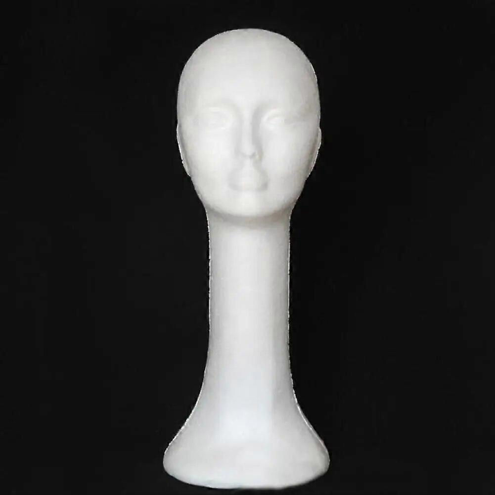 Practical Head Model Stand Foam Head Model Abstract Easy Maintenance Female Mannequin Wig Hat Glasses Display Stand Model