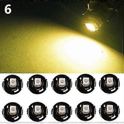 10 Pcs T4.2 12V LED Bulb Car Instrument Dashboard Meter Panel Lights Lamps-Yvan