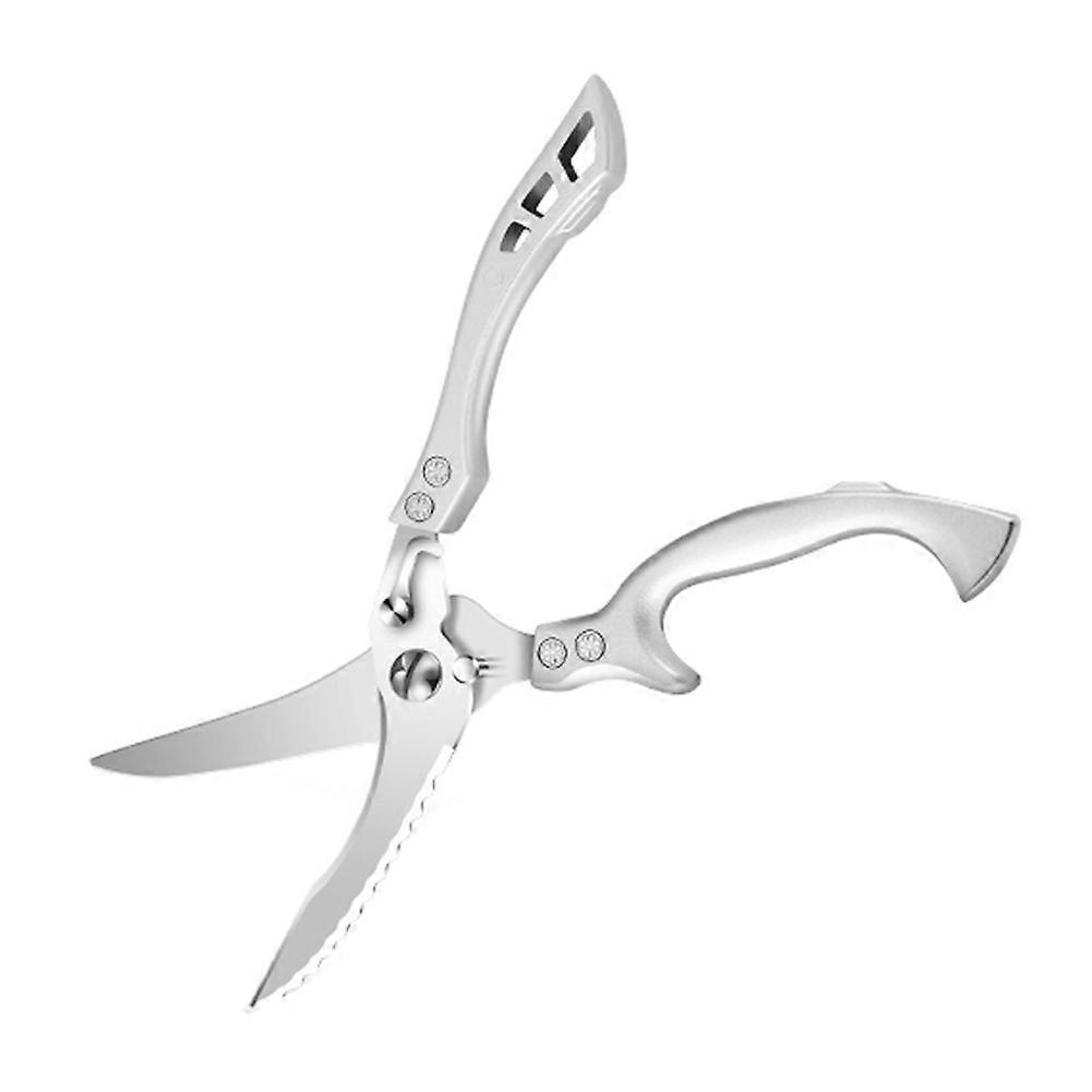 Heavy Duty Stainless Steel Bone-Cut Scissors Multifunctional Spring Chicken Bone Shear for Kitchen