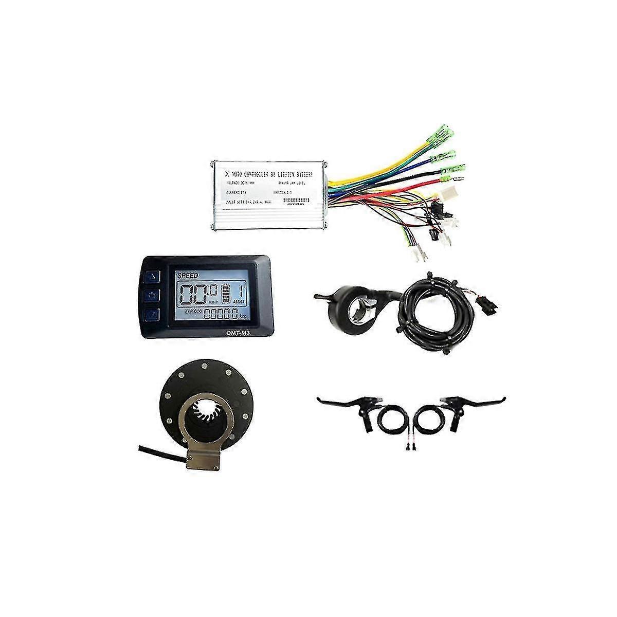 36v 48v 250w 350w E-bike 15a Sine Wave Brushless Controller with Display E-bike Light Display