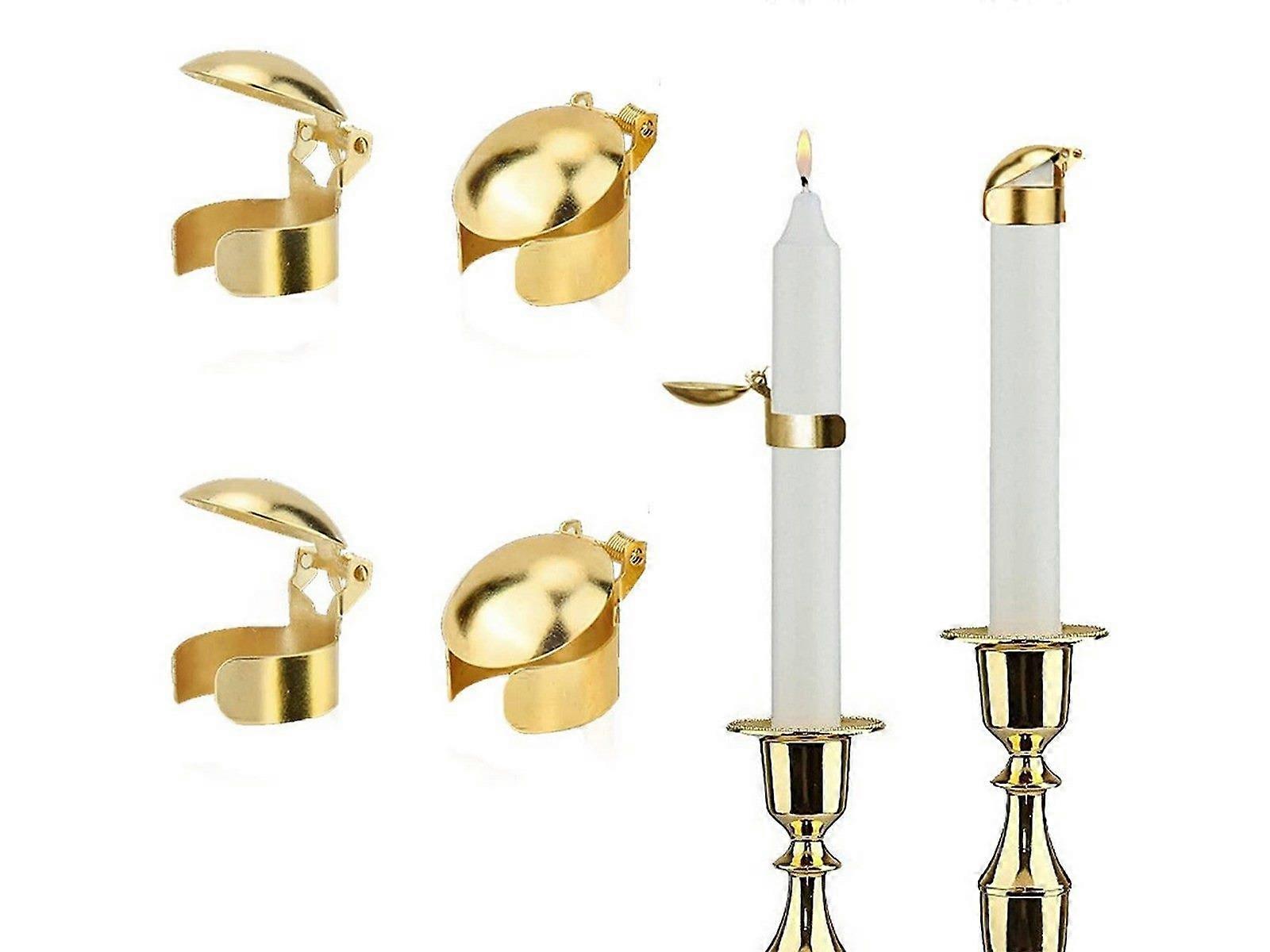 4Pcs Automatic Candle Snuffer Extinguisher Candle Care Kit Gold