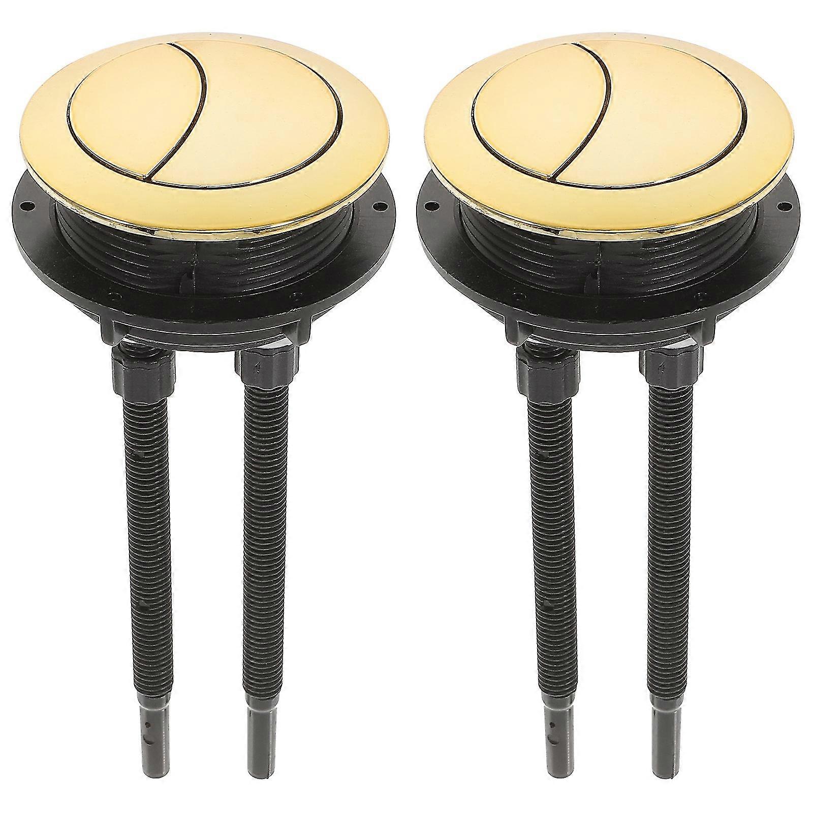 2pcs Round Buttons Fing Cistern Buttons Bath Toilet Accessory
