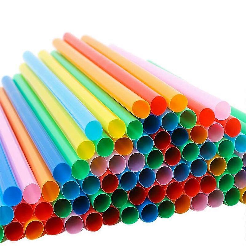 300pcs 10.3in Jumbo Straws Smoothie Straws Milkshake Straws Extra Wide Extra Long Assorted Bright Colors