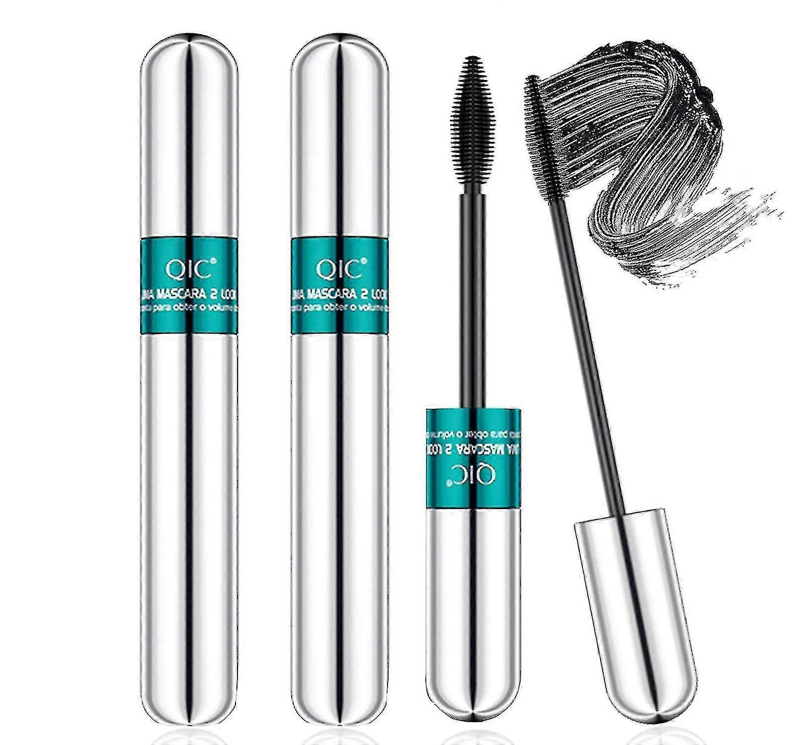 2pcs 4d Silk Fiber Lash Mascara,2 In 1 Thrive Mascara For Natural Lengthening And Thickening Effect