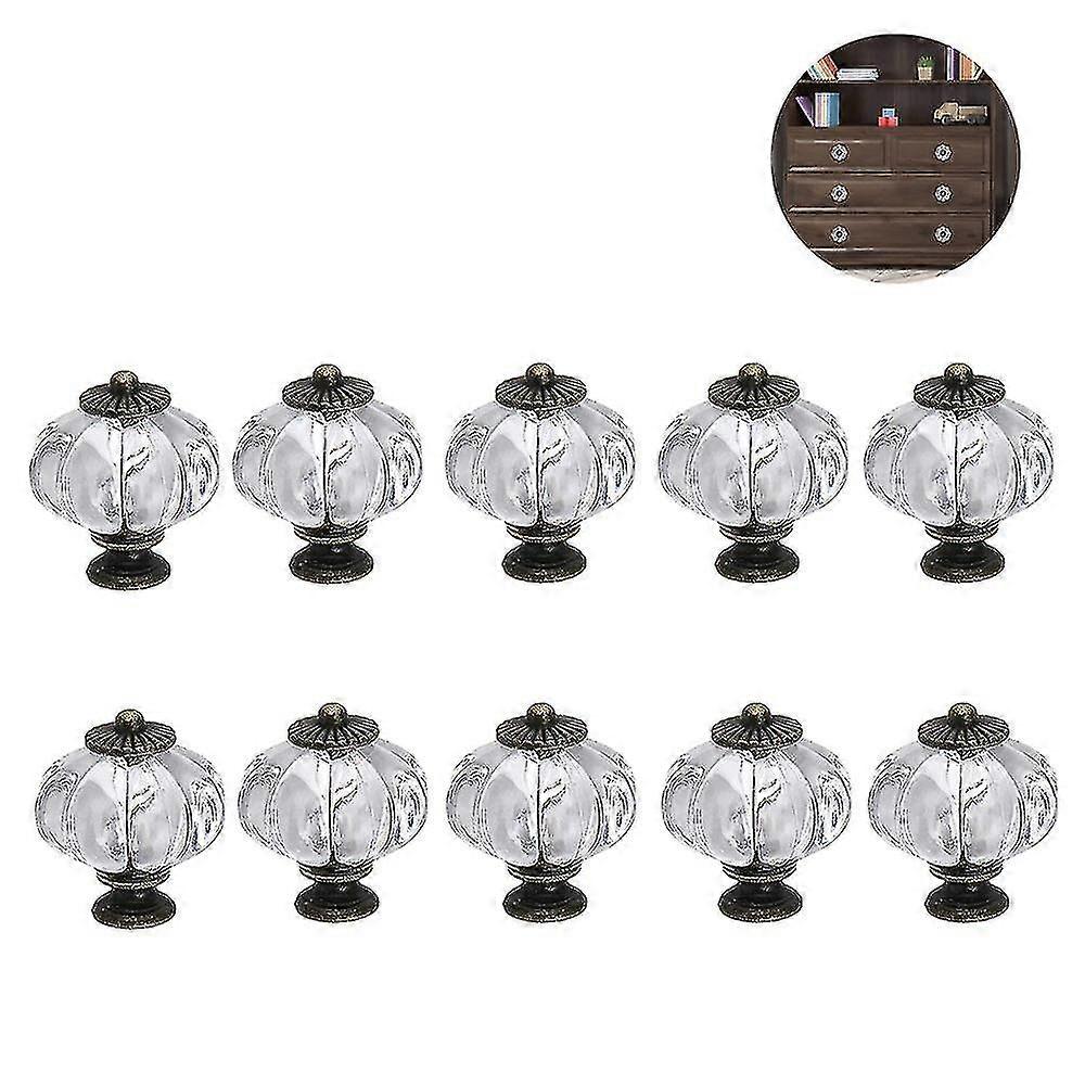 Acrylic Pumpkin Knobs, Clear Cabinet Knobs Set Of 10 Vintage Decorative