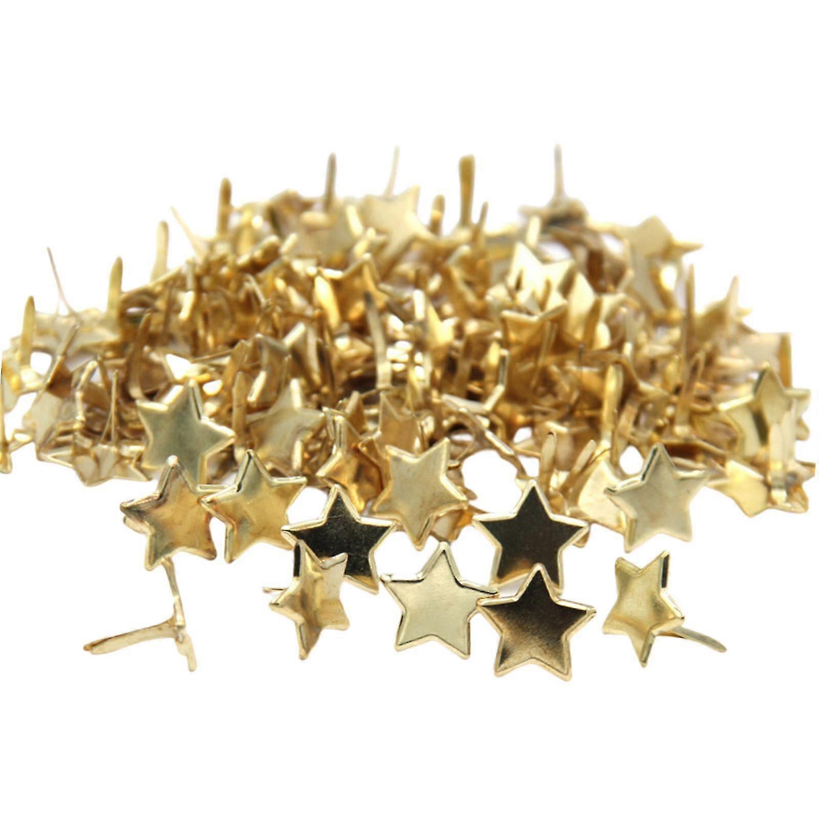 50pcs Metal Mini Brads Stamping Paper Fasteners Brads For Scrapbook Office