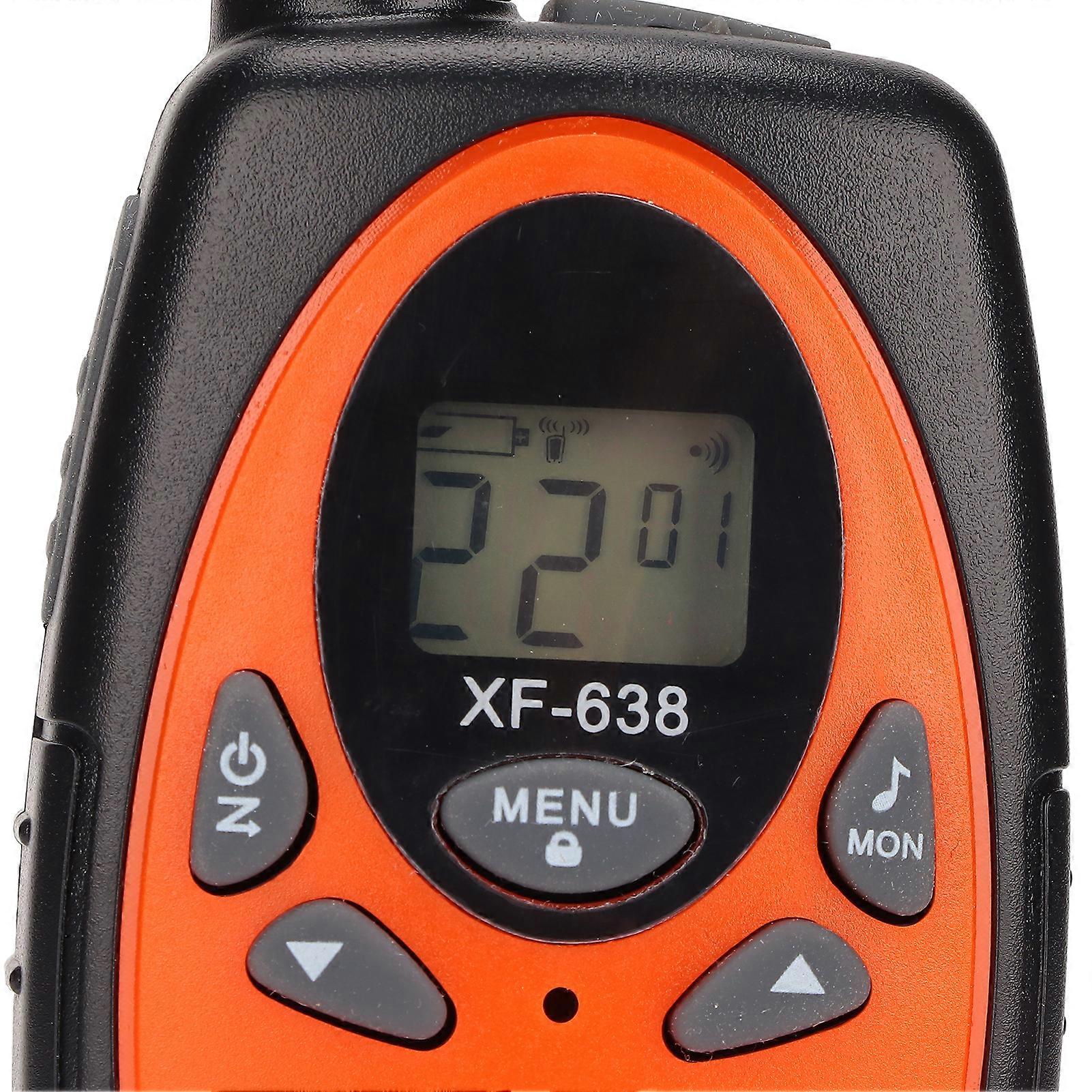 2pcs Wireless Walkie Talkie Hand Held 0.5W 3km Long Range Orange 2Way Radio Toy for KidsFor Canada