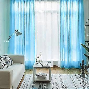 SIMPVALE Tende a Pacchetto Finestre, Blu 100x155 cm Tende per Interni Eleganti, Tende Romana di Fascino e Tende Trasparenti in Voile per un'atmosfera Unica