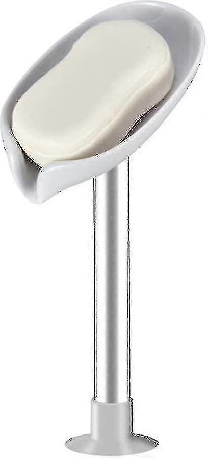 Soap Dish, Leaf Shaped Soap Box With Suction For Bathroom