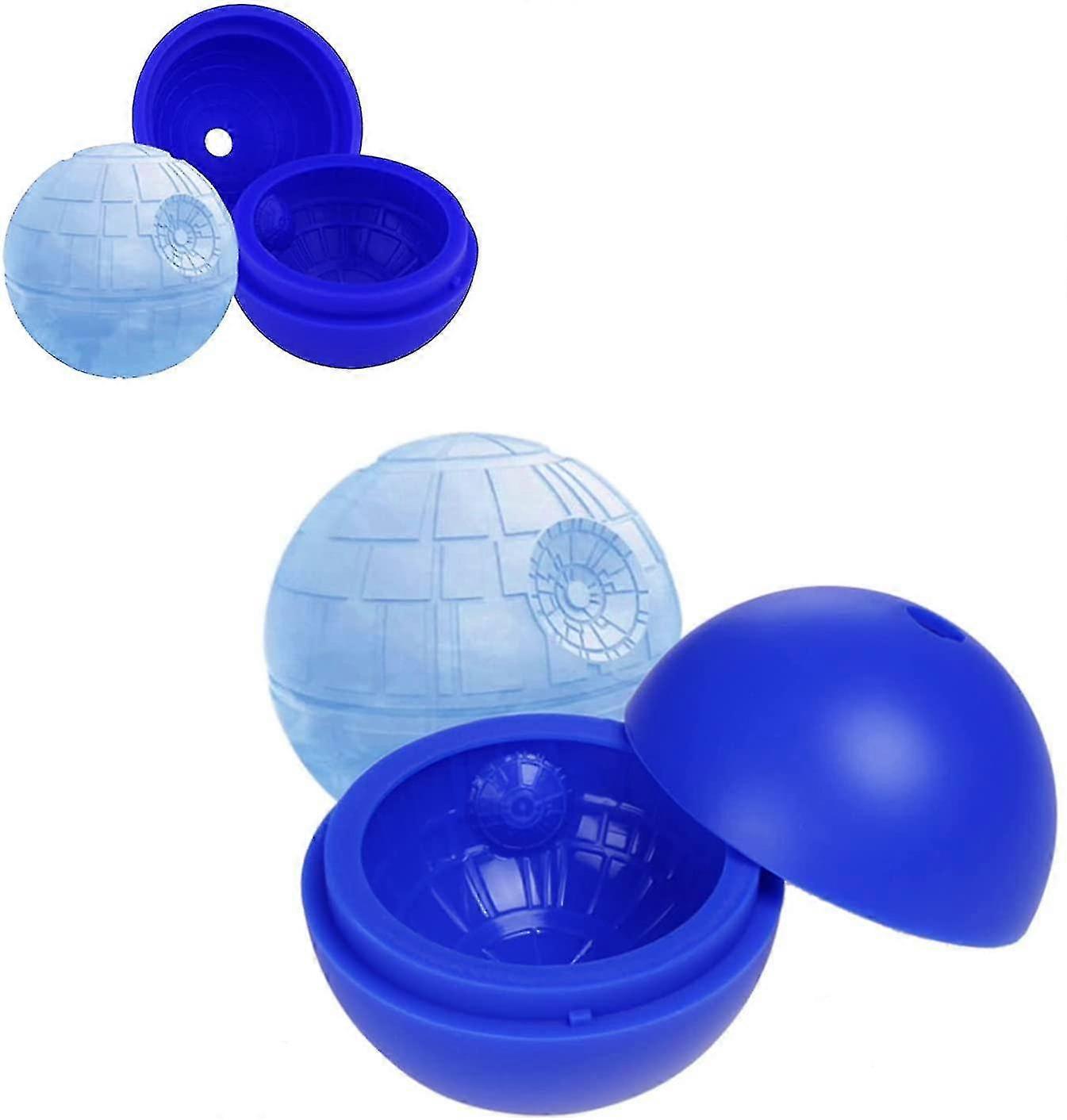 Set mit 2 3D Silikon Death Star Eiswürfelschalen