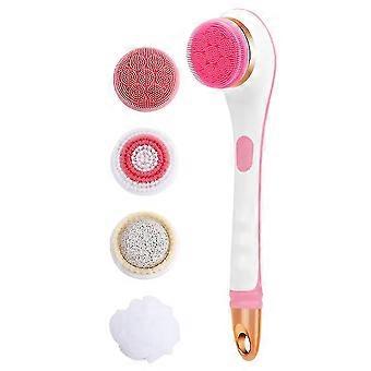 Rygg Scrubber Dusj Exfoliator Elektrisk Rygg Silikon Tørr Børste Kroppsbørste Oppladbar Strømforsyning Menn Kvinner Hudpleie Eksfolierende Badekar Børste