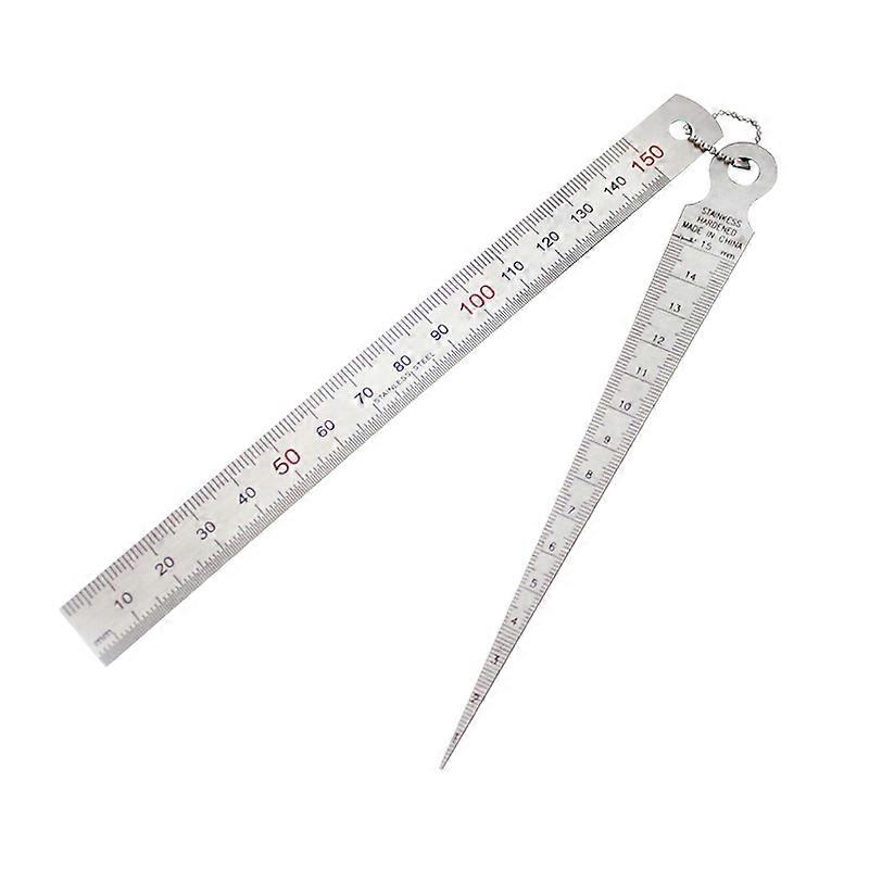1pcs Depth Ruler Tapered Ruler Feeler Gauge 1-150mm Silver Measure Best Convenient and useful