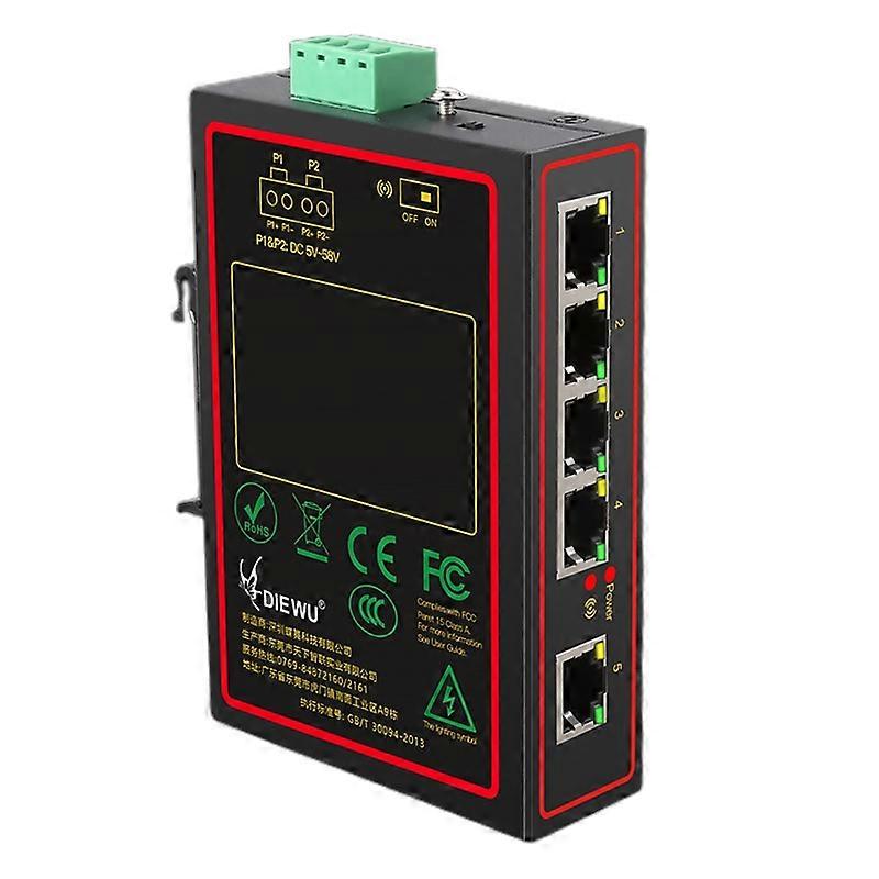 Netzwerk-Switch 5 Ports, RJ45-Netzwerk-Switch-Splitter-Selektor, Metall für Shell