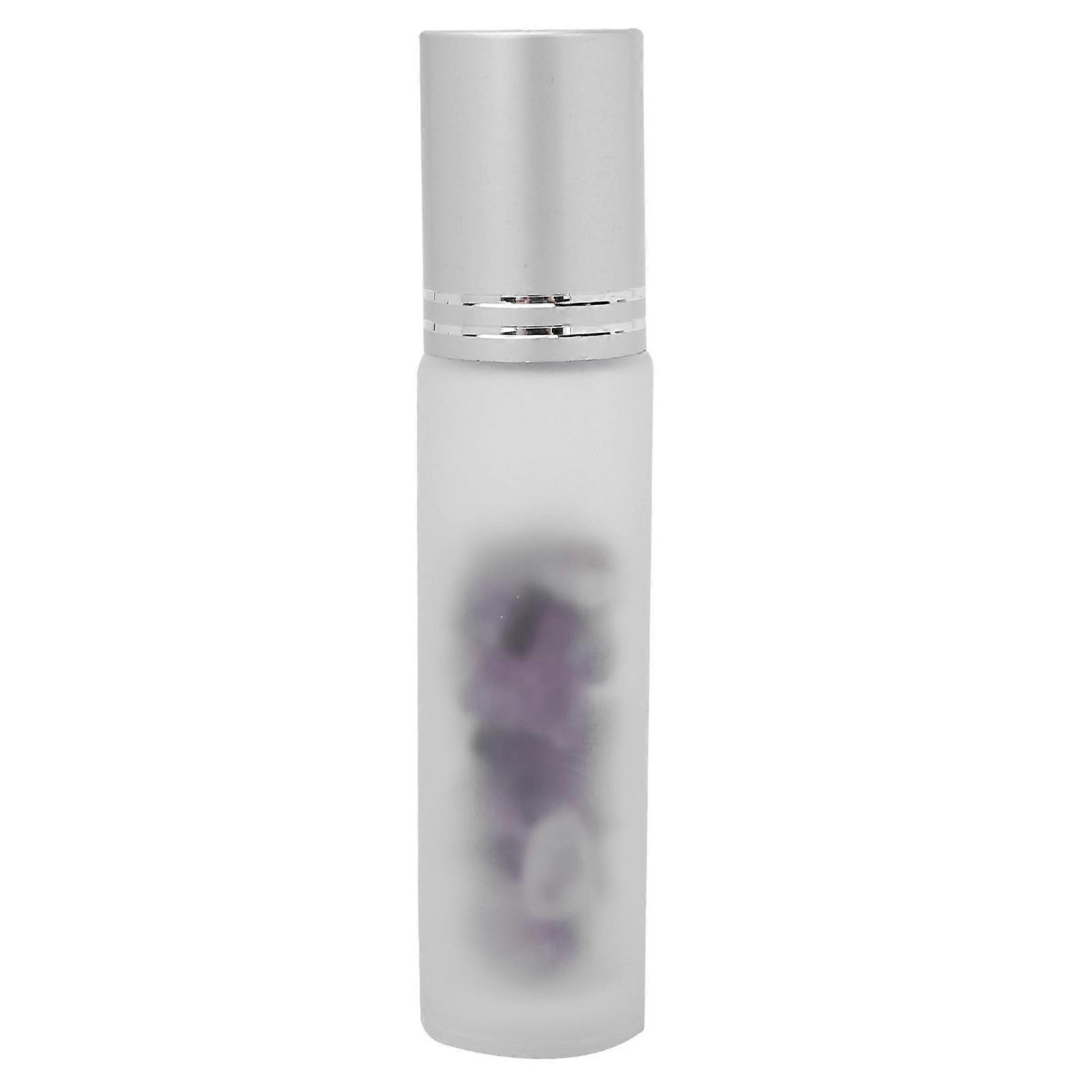 Professional Frosted Essential Oil Roller Bottle Glass Roll on Bottle for Health Care 10mlAmethyst Ball