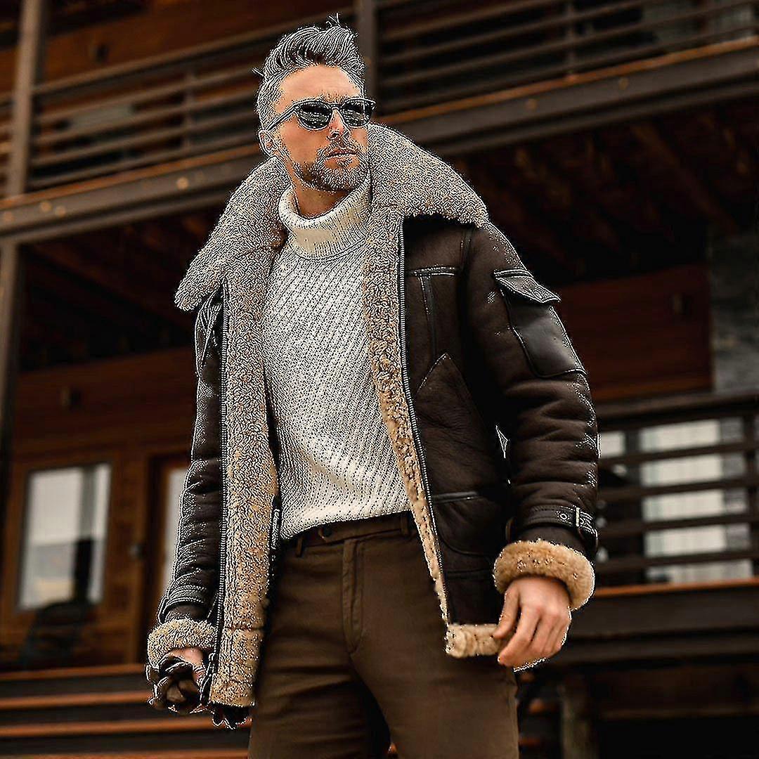 2023 Autumn Winter Men Fur Jackets Casual Solid Fashion Vintage Warm Vestes Coats High Quality S-5xl Winter Jacket Men