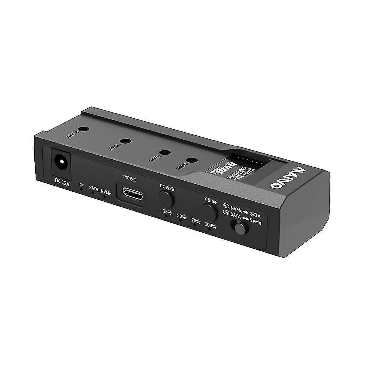 Dual Bay M.2 Nvme etui og Sata HDD dockingstation Type C dockingstation 3.5quot, klon Duplicat
