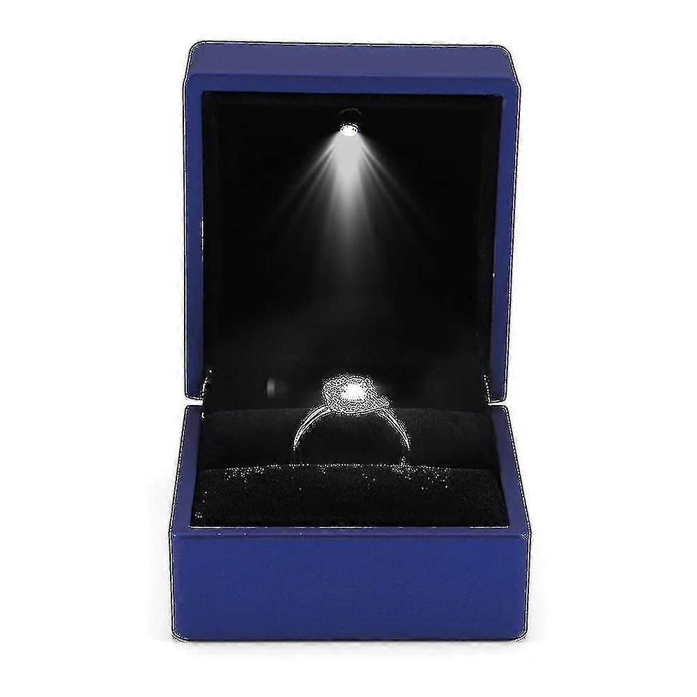 LED Beleuchteter Ring Box Ohrring Ring Geschenketui Ehering Schmuck