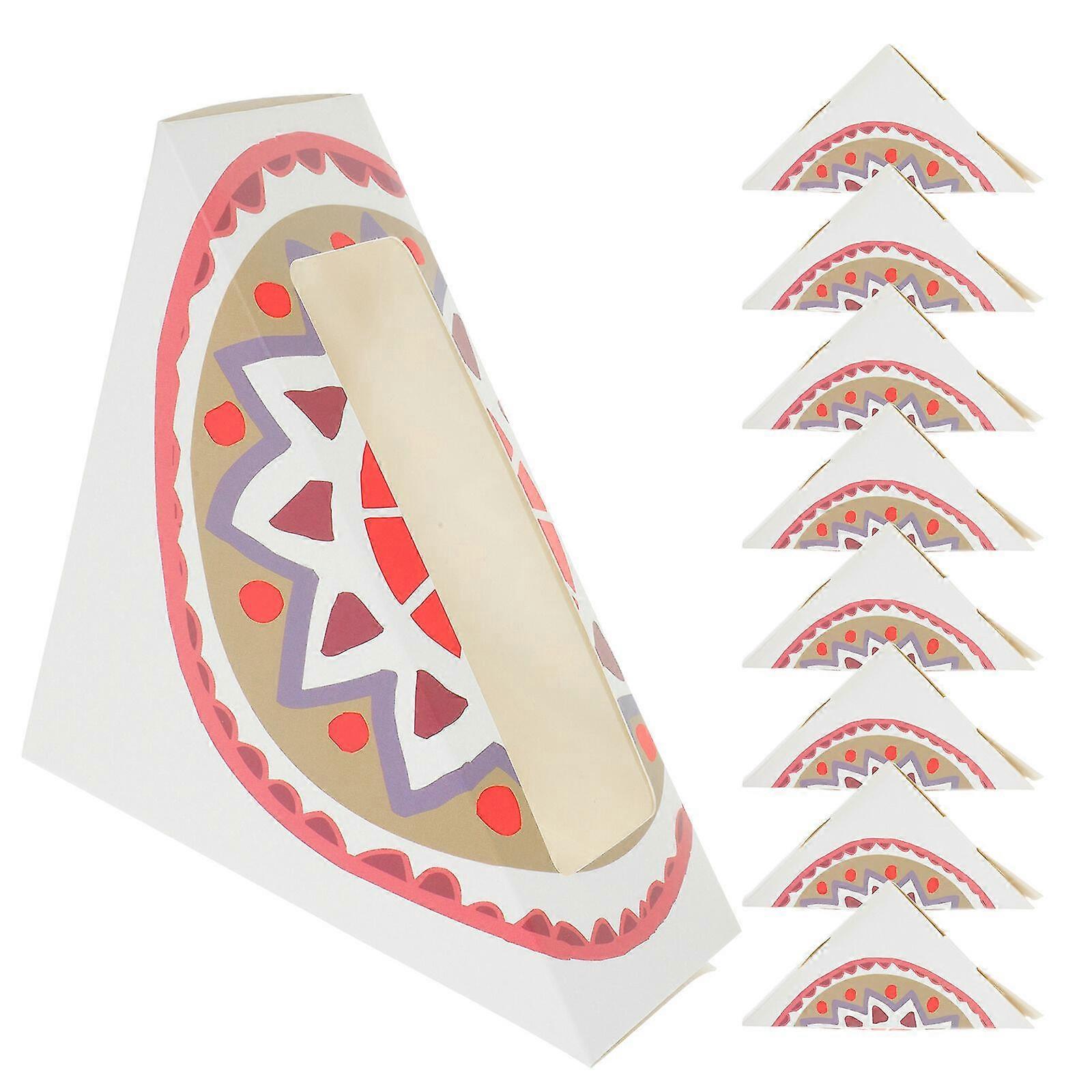 12pcs Window Pastry Breakfast Dessert Paper Boxes Sandwich Wrapping Paper Boxes