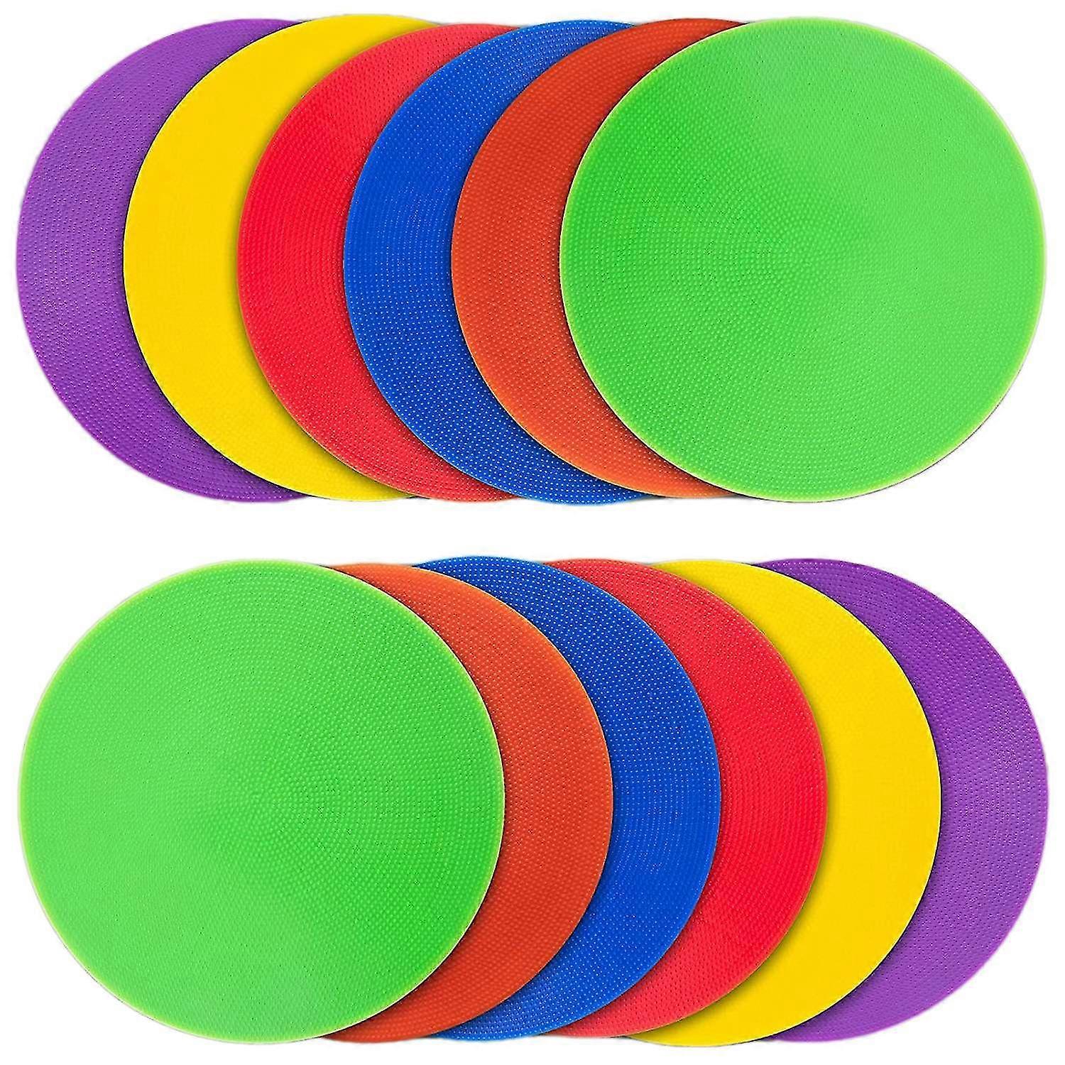 12buc colorate Spot Marker non-alunecare Agilitate Markeri Flat Conuri Puncte pentru fotbal baschet de formare