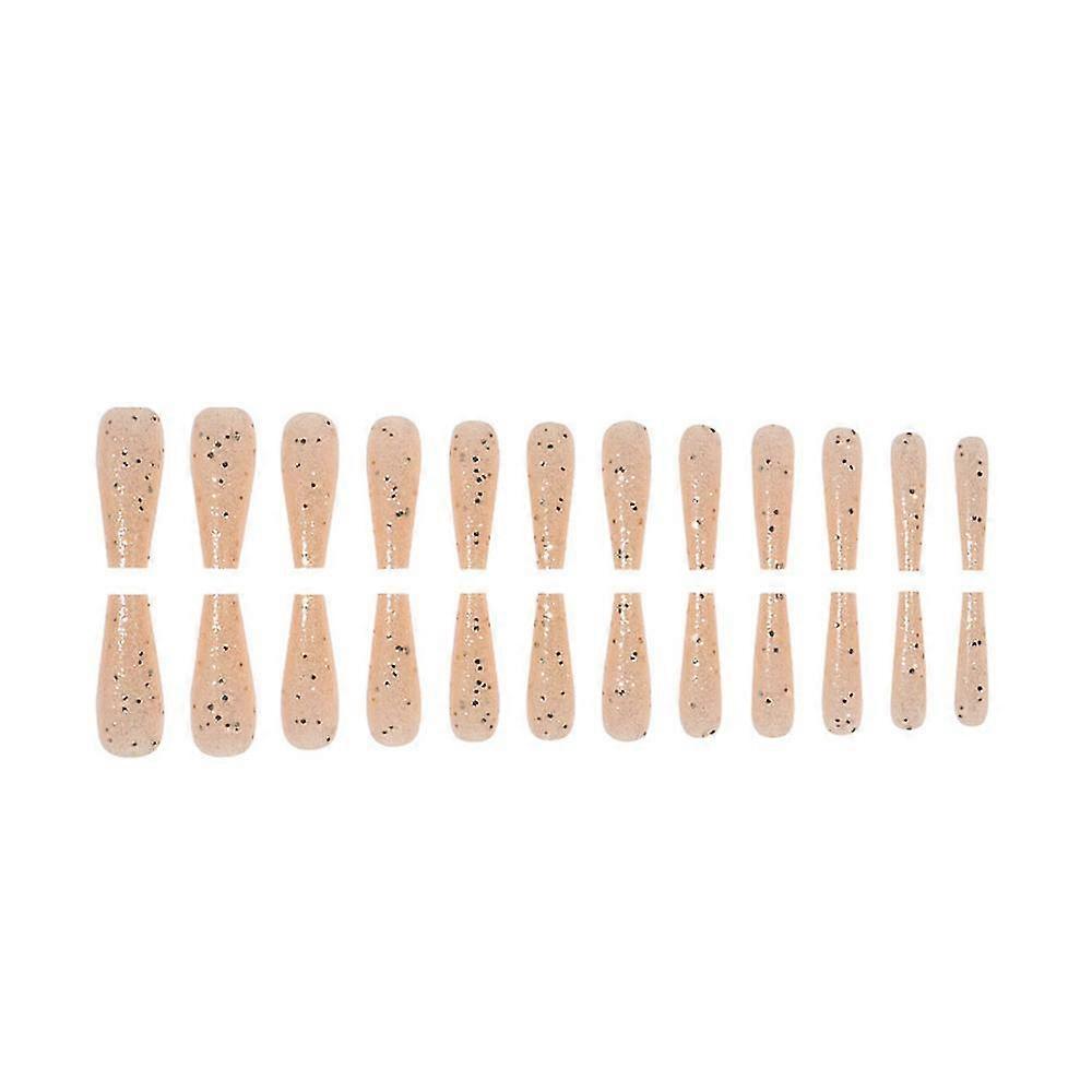 Long Fake Nails-halo Dyeing Gradient Electroplating Fake Nails